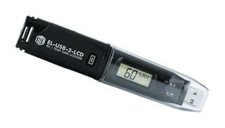 EL-USB-2-LCD - LASCAR - EL-USB-2-LCD - Data Logger, -35°C to 80°C Temp Range, 0 to 100%RH, Humidity & Dew Point, 1 Channel, 16382 Samples