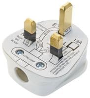9518 BOX OF 20 - PRO ELEC - 9518 BOX OF 20 - UK Main Plug, Fuse, 250VAC, 13A, White, Screw Termination, Cable Mount, Box of 20
