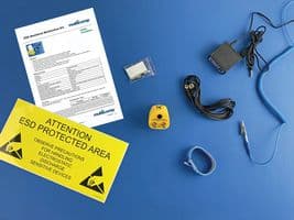 069-0009 - MULTICOMP PRO - 069-0009 - ESD Workstation, Mat, Sign, Bracket, Bonding Point, Power Supply, Wrist Strap, Coiled Cord