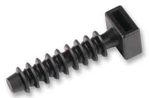 151-80110 LOK01-PA66W-BK - HELLERMANNTYTON - 151-80110 LOK01-PA66W-BK - Cable Tie Mount, Fir Tree Barb, 8 mm, Black, Nylon 6 (Polyamide 6), 44 mm, 12 mm