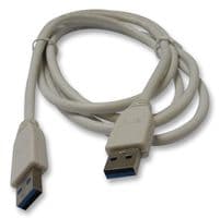 11.99.8795 - MULTICOMP PRO - 11.99.8795 - USB Cable, Type A Plug to Type A Plug, 1.8 m, 5.9 ft, USB 3.0, White
