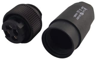 99-4221-14-04 - BINDER - 99-4221-14-04 - Circular Connector, Miniature Circular Connector, 693 Series, Cable Mount Plug, 4 Contacts