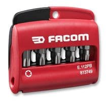 E.112PB - FACOM - E.112PB - Bit Set, Torx, Bit Holder, 9 Piece