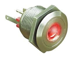 MPI001/TE/BL/6 - BULGIN / PARTNER STOCK - MPI001/TE/BL/6 - Vandal Resistant Switch, MPI001 Series, 19.2 mm, SPST-NO