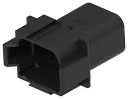 DT04-08PA-CE02 - DEUTSCH - TE CONNECTIVITY - DT04-08PA-CE02 - Automotive Connector Housing, DT, Receptacle, 8 Ways, DT Series Pin Contacts, Thermoplastic Body