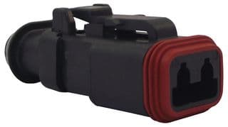 DT062S-CE13 - DEUTSCH - TE CONNECTIVITY - DT062S-CE13 - Automotive Connector Housing, Thin Wall, Black, DT, Plug, 2 Ways, DT Series Socket Contacts