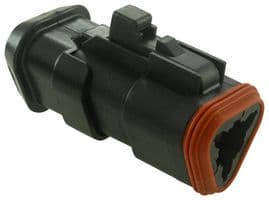 DT063S-CE13 - DEUTSCH - TE CONNECTIVITY - DT063S-CE13 - Automotive Connector Housing, Thin Wall, Black, DT, Plug, 3 Ways, DT Series Socket Contacts
