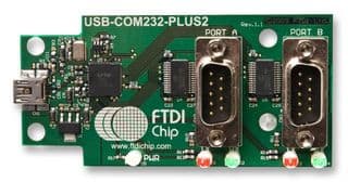 USB-COM232-PLUS2 - FTDI - USB-COM232-PLUS2 - Adapter Board, FTDI Chip, USB to Dual Channel RS232