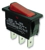 1830.3112-02 - MARQUARDT - 1830.3112-02 - Rocker Switch, Off-On, SPST, Illuminated, Panel Mount, Red, 1830 Series