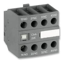1SBN010140R1022 - ABB - 1SBN010140R1022 - Contact Block, Front, 2NO+2NC, 6 A, 690 V, 4 Pole, Screw