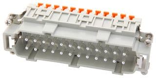 CSHM24 - ILME - CSHM24 - Heavy Duty Connector, 24+PE Signal, CSH, Insert, 24 Contacts, Plug, Spring Pin