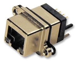 MRJ-5381-01 - AMPHENOL COMMUNICATIONS SOLUTIONS - MRJ-5381-01 - Modular Connector, RJ45 Jack, 1 x 1 (Port), 8P8C, Cat5, IP67, Through Hole Mount