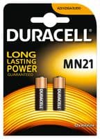 MN21 - DURACELL - MN21 - Battery, Plus Power, 12 V, 23A, Alkaline, 33 mAh, Raised Positive and Flat Negative, 2