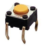 B3F1002 - OMRON ELECTRONIC COMPONENTS - B3F1002 - Tactile Switch, B3D Series, Top Actuated, Through Hole, Round Button, 150 gf, 50mA at 24VDC