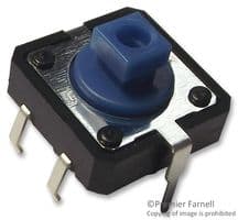 B3F5150 - OMRON ELECTRONIC COMPONENTS - B3F5150 - Tactile Switch, B3D Series, Top Actuated, Through Hole, Plunger for Cap, 130 gf, 50mA at 24VDC