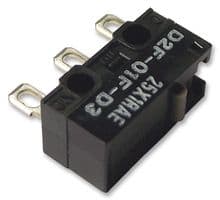 D2F01FD3 - OMRON ELECTRONIC COMPONENTS - D2F01FD3 - Microswitch, Miniature, Plunger, SPDT, Solder, 100 mA, 30 V