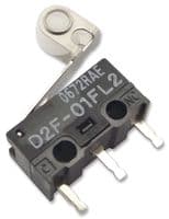 D2F01FL2 - OMRON ELECTRONIC COMPONENTS - D2F01FL2 - Microswitch, Miniature, Roller Lever, SPDT, Solder, 100 mA, 30 V