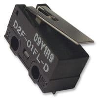 D2F01FLD - OMRON ELECTRONIC COMPONENTS - D2F01FLD - Microswitch, Miniature, Lever, SPDT, Solder, 100 mA, 30 VDC