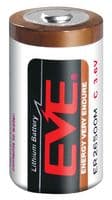 ER26500M - EVE - ER26500M - Battery, 3.6 V, C, Lithium Thionyl Chloride, 6.5 Ah, Raised Positive and Flat Negative