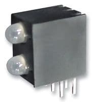L-130WCP/2EGW - KINGBRIGHT - L-130WCP/2EGW - Circuit Board Indicator, Green, Red, 2 LEDs, Through Hole, T-1 (3mm), R 20mA, G 20mA