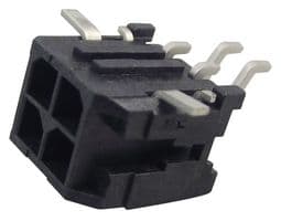 43045-0411 - MOLEX - 43045-0411 - Pin Header, Wire-to-Board, 3 mm, 2 Rows, 4 Contacts, Surface Mount Right Angle