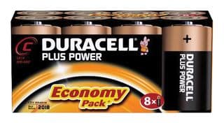 5000394019898 - DURACELL - 5000394019898 - Battery, Duralock Plus, Pack of 8, 1.5 V, C, Alkaline, Raised Positive and Flat Negative, 8