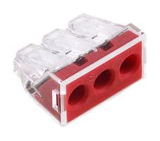 773-173 - WAGO - 773-173 - Standard Terminal Block, Red, 773, 3 Contacts, Terminal Block, Standard, Cable Mount, 10 AWG