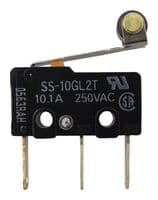 SS-10GL2T - OMRON ELECTRONIC COMPONENTS - SS-10GL2T - Microswitch, Subminiature, Hinge Roller Lever, SPDT, Quick Connect, 10.1 A