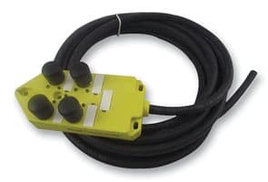 120119-0007 - MOLEX - 120119-0007 - Sensor Distribution Box, 5m Cable, M12 Connector - 5 Pole, 4 Ports, 120119 Series, IP68