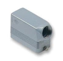 MHO16L25 - ILME - MHO16L25 - Heavy Duty Connector, M25 Side Entry, 2 Pegs, Low Profile, Hood, Side Entry, Aluminium Body