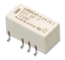 G6SU2 DC12 - OMRON ELECTRONIC COMPONENTS - G6SU2 DC12 - Signal Relay, 12 VDC, DPDT, 2 A, G6S Series, Through Hole, Latching Single Coil