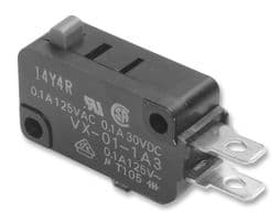 VX011A3 - OMRON ELECTRONIC COMPONENTS - VX011A3 - Microswitch, Snap Action, Pin Plunger, SPDT, Solder, 100 mA, 30 V