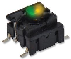 5GSH9352242 - MULTIMEC - 5GSH9352242 - Tactile Switch, 5G Series, Top Actuated, Surface Mount, Plunger for Cap, 350 gf, 50mA at 24VDC