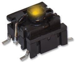 5GSH93542 - MULTIMEC - 5GSH93542 - Tactile Switch, 5G Series, Top Actuated, Surface Mount, Plunger for Cap, 350 gf, 50mA at 24VDC