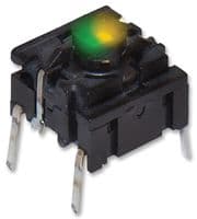 5GTH9352242 - MULTIMEC - 5GTH9352242 - Tactile Switch, 5G Series, Top Actuated, Through Hole, Plunger for Cap, 350 gf, 50mA at 24VDC