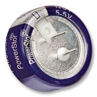 KW-5R5C224-R - EATON ELECTRONICS - KW-5R5C224-R - Supercapacitor, PowerStor®, EDLC, 0.22 F, 5.5 V, Radial Leaded, -20%, +80%, 5 mm, 2000 hours @ 85°C