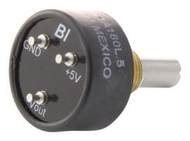 6127V1A180L.5 - TT ELECTRONICS / BI TECHNOLOGIES - 6127V1A180L.5 - Hall Effect Sensor, Position, 180°, 4.5 V to 5.5 V, Pin, Cylinder Rotatable, 200 mV