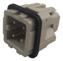 CKM03 - ILME - CKM03 - Heavy Duty Connector, 3+PE Signal, CK, Insert, 4 Contacts, Plug, Screw Pin