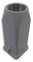 MKAV20 - ILME - MKAV20 - Connector Backshell, Hood, MK Series ILME Multipole Connector Inserts, 180°, Metal Body