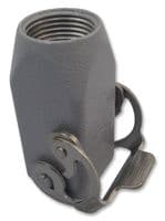 MKAXVG20 - ILME - MKAXVG20 - Connector Backshell, Hood, MK Series ILME Multipole Connector Inserts, 90°, Metal Body