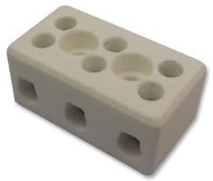 CHTB10/3N - CAMDENBOSS - CHTB10/3N - Standard Terminal Block, Ceramic, CHTB/N, 3 Contacts, 14 mm, Terminal Block, Surface Mount