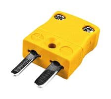 AM-K-M - LABFACILITY - AM-K-M - Thermocouple Connector, Miniature, Yellow, Plug, Type K, ANSI, In Line
