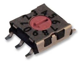 P25SMT101 - HARTMANN CONCO - P25SMT101 - Rotary Coded Switch, Surface Mount, 10 Position, 42 V, BCD, 400 mA