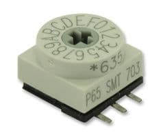 P65SMT703 - HARTMANN CONCO - P65SMT703 - Rotary Coded Switch, Surface Mount, 16 Position, 42 V, Hexadecimal, 200 mA