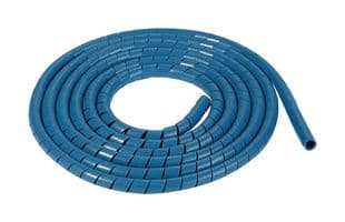 161-46100 SBPEMC4-PE/SS-BU - HELLERMANNTYTON - 161-46100 SBPEMC4-PE/SS-BU - Spiral Wrap, Zero Halogen, Polyethylene, Blue, 98.425 ft, 30 m