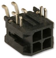 43045-0407 - MOLEX - 43045-0407 - Pin Header, Wire-to-Board, 3 mm, 2 Rows, 4 Contacts, Surface Mount Right Angle