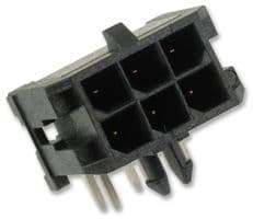 0430450602 - MOLEX - 0430450602 - Pin Header, Power, 3 mm, 2 Rows, 6 Contacts, Through Hole, Micro-Fit 3.0 43045