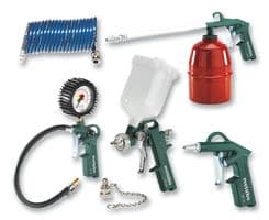 LPZ 7 SET - METABO - LPZ 7 SET - Compressed Air Tool Set, 1/4 ", 6 Piece, EU Plug