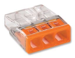 2273-203 - WAGO - 2273-203 - Pluggable Terminal Block, 3 Ways, 18 AWG, 14 AWG, 2.5 mm², Clamp