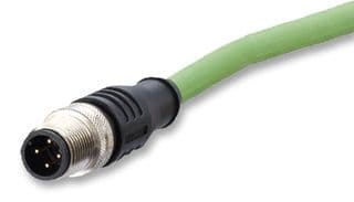 142M1D10010 - METZ CONNECT - 142M1D10010 - Sensor Cable, Ethernet, M12 Plug, Free End, 4 Positions, 1 m, 3.28 ft